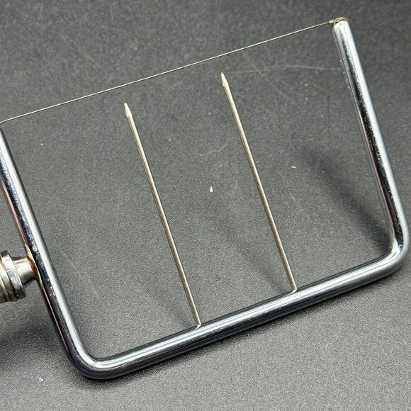 Vtg Sterling Silver Cheese Wire Slicer Server Cutter Royal Family Fleur De Lys - Picture 10 of 12